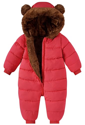 Image of BFUSTYLE Baby Boy Snowsuit Long Sleeve Infant Coat 0-24 Months Winter Suit Newborn Puffer Jacket With Hooded