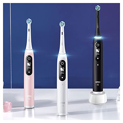 Oral-B iO Series 6 Elektrische Zahnbürste/Electric Toothbrush, Doppelpack mit 2 Aufsteckbürsten, 5 Putzmodi für Zahnpflege, Magnet-Technologie, Display, Geschenk für Sie/Ihn, black lava/pink sand – Bild 7