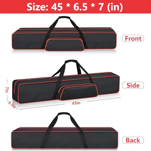 Image of Pole Saw Bag for WORX /for DEWALT /for Greenworks /for EGO Power+ /for BLACK+DECKER Electric Telescoping ChainSaw, Cordless Power Saw Storage Case for Extension Tree Trimmer Attachment(Box Only)-Red