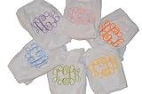 Personalized set of 6 Baby Bloomers in Pastel Rainbow Colors, Monogramed Diaper Cover