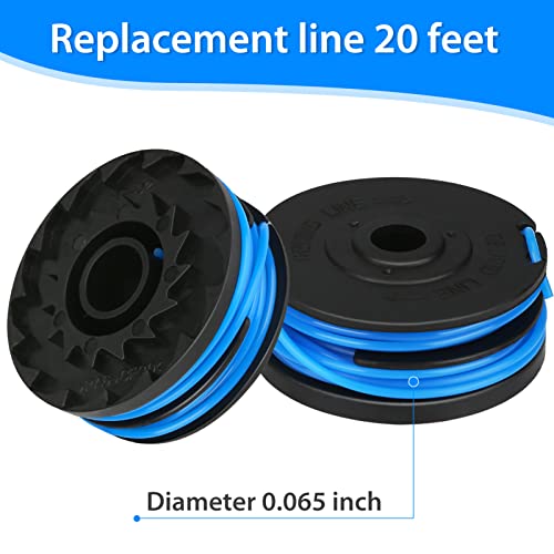 Kaberalty KST-120X String Trimmer Replacement Line 20ft 0.065\" Compatible with Kobalt 40V KST120X-06 KST2040-06 KDLA 3040-03 String Trimmer (8 Spool+2 Cap) - Thumbnail 2