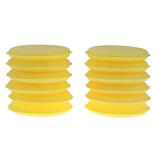 Guteauto 12 Pcs Round Shaped Car Auto 4 inch Dia Sponge Wax Applicator