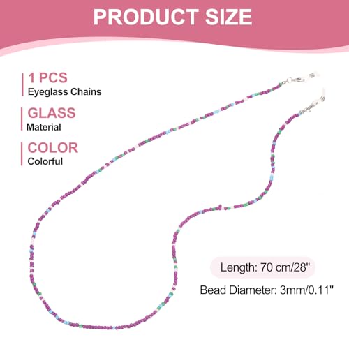 Image of uxcell Eyeglass Chains for Women, Eyeglass Holder Bead Chains Adjustable Sunglasses Lanyards Holder Chains for Glass