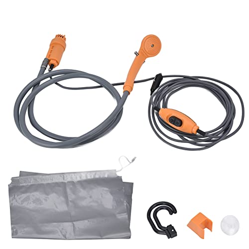 Tyenaza Kit De Ducha para Acampar, DC12V, Portátil, Alta Flexibilidad, Plástico Duradero, Caucho, Diseño Ergonómico, Fácil Instalación, Kit De Ducha para Exteriores
