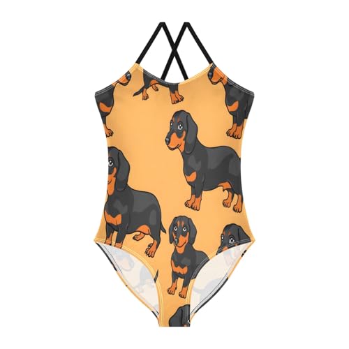 Dachshund Girls One-Piece Swimsuit Beach Bathing Suit