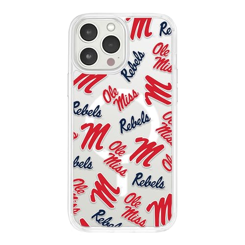 Affinity Bands Mississippi Ole Miss Rebels HD Phone Case Compatible with MagSafe Apple iPhone 14 (Scattered)