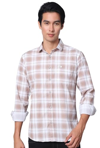 Image of Majestic Man Men Box Checkered Slim Fit Cotton Casual Shirt