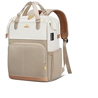 MATEIN Sac à dos de travail antivol femme,15.6 pouces Sac à Dos Ordinateur Portable,Sac a dos voyage avec port USB,fermeture éclair antivol et poche RFID,Idéal pour école voyage et travail,Beige Kaki