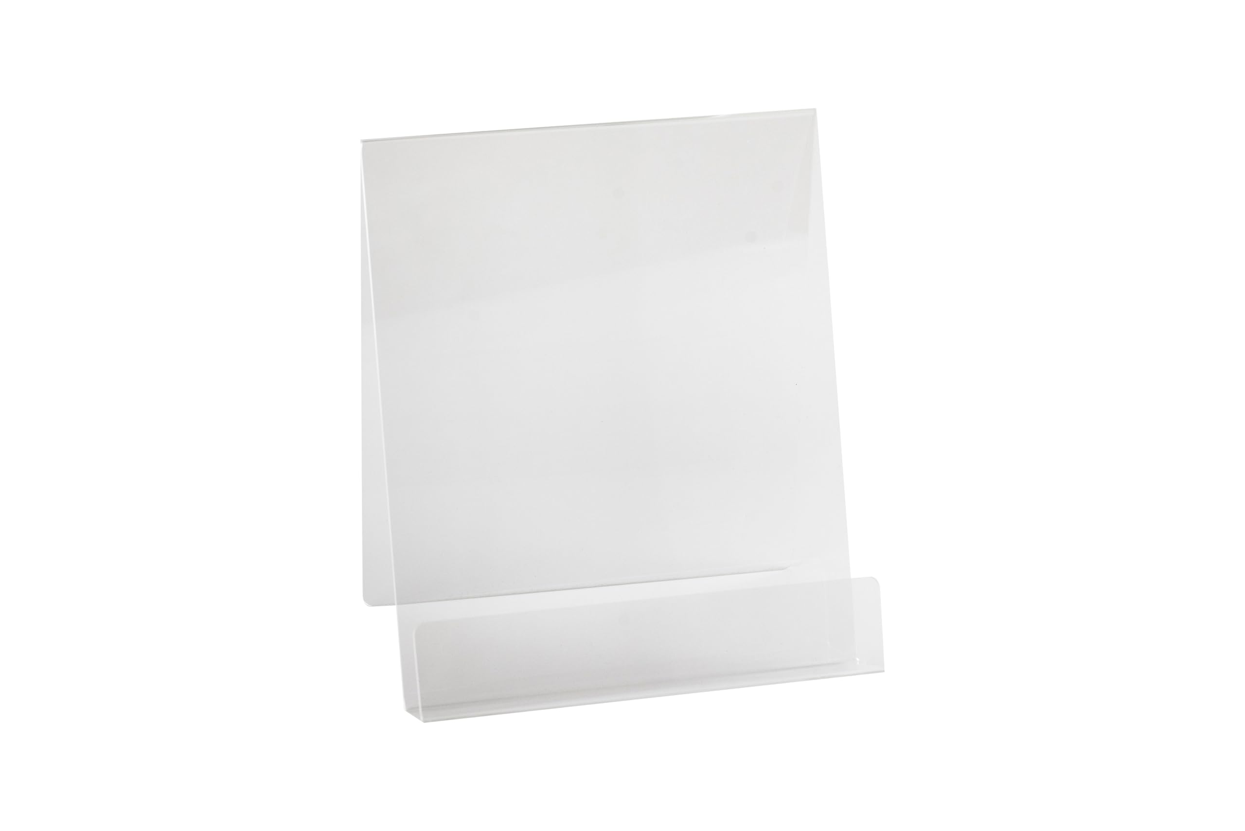 Dazzling DisplaysDazzling Displays Book Easel 8.5 by 11 Slant Back with Lip Paper Stand, Clear Tablet Holder, Thick Acrylic Stand Open Ended Portrait Sized Literature Display for Home, Office, Business, School (1)