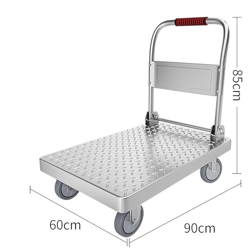 Carretilla plegable plataforma 90x60 cm resistente miniatura 2