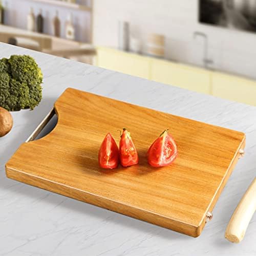 Premium Double-Sided Wooden Chopping Board with Handles - Versatile Cutting Board for Meat, Cheese & Vegetables - Ideal Carving Board for Meal Prep & Kitchen Use