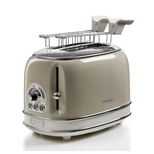 Ariete 155 Tostador Vintage, 810 W, Metal, 2 Ranuras, Beige