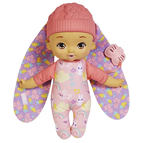 My Garden Baby Mi primer bebé conejito Rosa Muñeco de juguete con manta y chupete, regalo para niñas y niños +18 meses (Mattel HGC10)