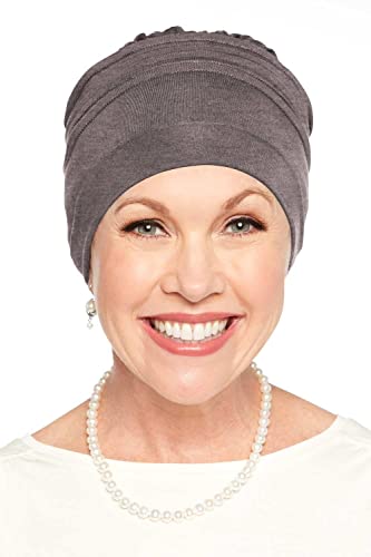 Cardani Meridian Beanie Cap & Volumizer Turban Viscose from Bamboo Hat - Luxury Bamboo - Heather Taupe