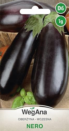 WegAna Berenjena Nero Semillas de Hortalizas Robustas Hortalizas 1g, Semillas Balcón & Jardín