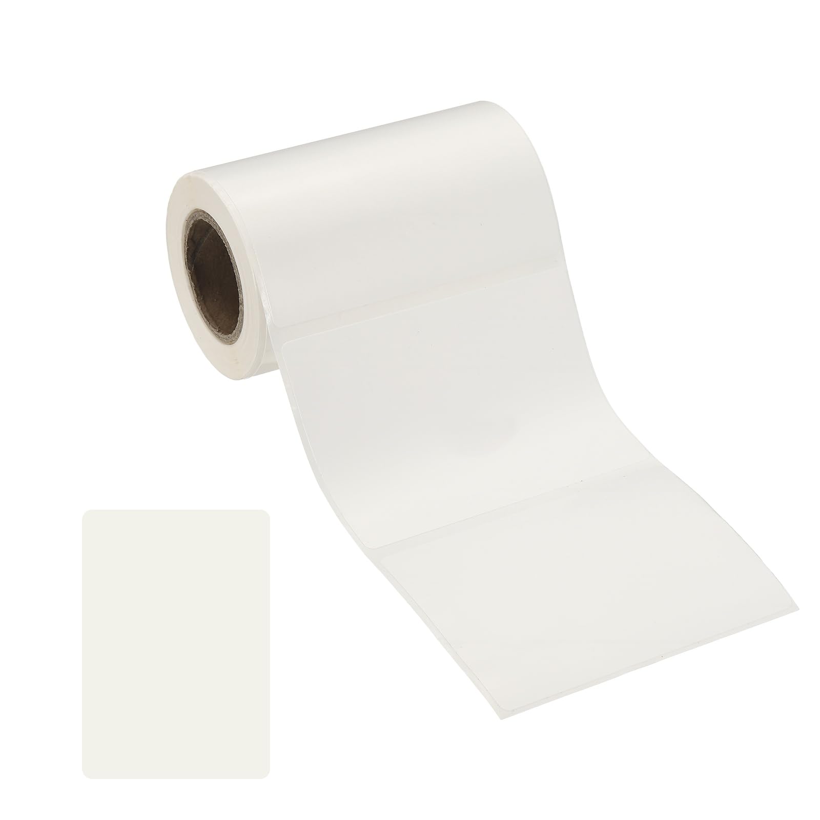 PATIKIL 120 Pcs Thermal Labels, 2.8x2 Square Thermal Printer Labels Stickers Self Adhesive Tags Paper 1 Roll Small Waterproof for Printer Small Business Name Tag Barcode, White