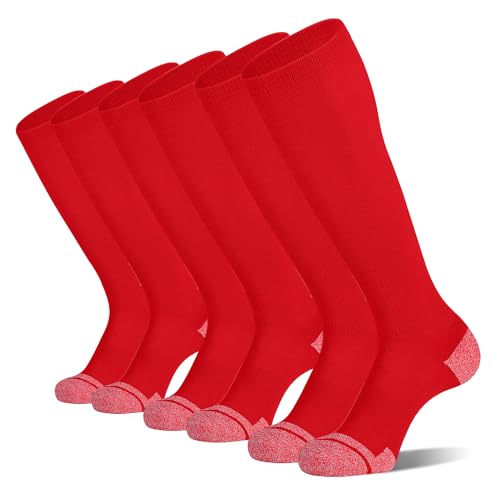 Image of CS CELERSPORT 2 Pack / 3 Pack Baseball Socks for Youth Kids and Adult Softball Soccer Socks Over the Calf Tube Socks