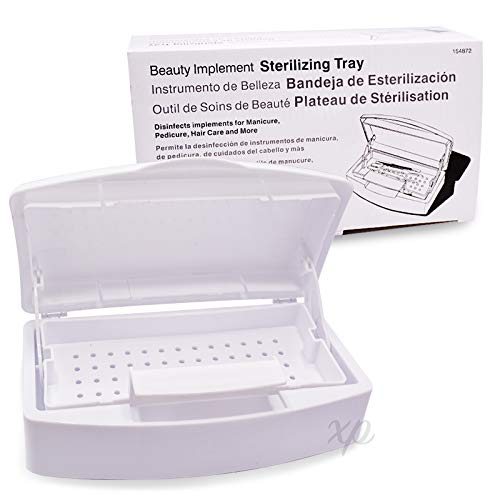 Karlash Professional Sterilizer Tray Box Clean Nail Art Salon Manicure Implement Tool for Nail, Tweezers, Hair Salon, Spa & Cutter Manicure Equipment -Nail Art Tool (Pack of 1)