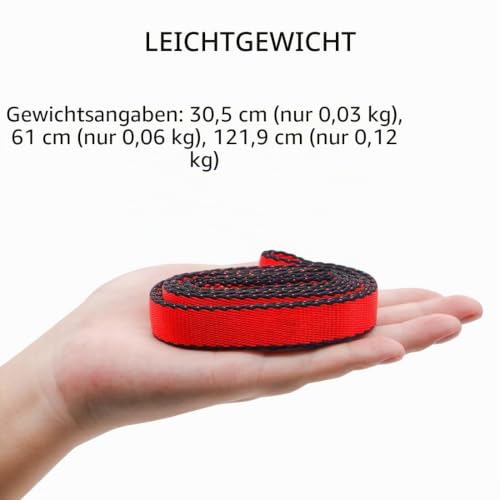 NewDoar 16mm Nylon Sling Runners 23kN Rock Climbing Loop Lightweight Yoga Slinging (Rot 24inch 1pcs)