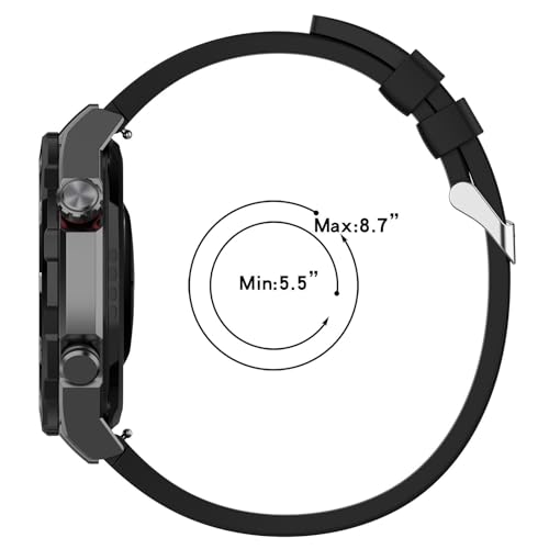 Bracelet silicone 22mm anti-irritation pour Huawei GT et Gear S3 - 6