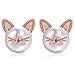 Cat Earrings Sterling Silver Hypoallergenic Freshewater Pearl Stud Earrings Cat Lover Gifts for Women Girls