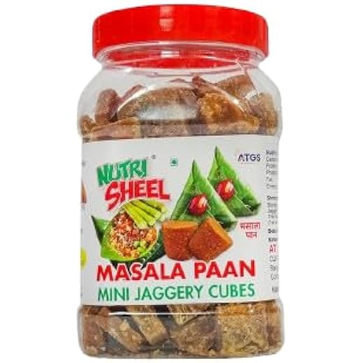 AT GLOBAL SETU Masala Paan Mini Organic Jaggery Cubes No Preservatives Added