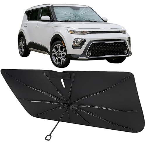 Proadsy Windshield Sun Shade Umbrella for Kia Soul 2020-2025 2026 Foldable Car Umbrella Sunshade...
