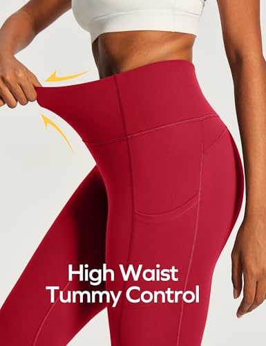 Image of Ewedoos Capri Leggings for Women High Waisted Yoga Pants with Pockets for Women Tummy Control Workout Leggings Yoga Capris