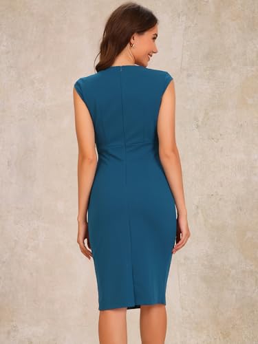 Image of Allegra K Women's Sheath Dress Pencil Work Sleeveless Professional Office Dresses