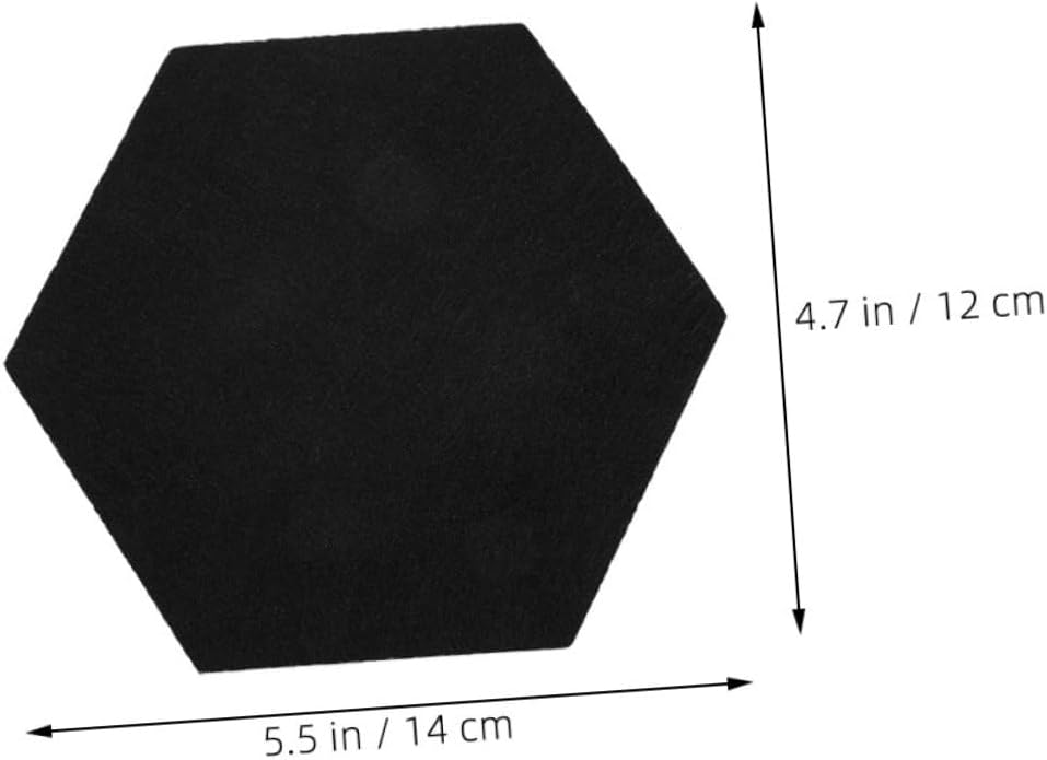 ORFOFE 8pcs Hexagon Felt Bulletin Board Decorative Notice Boards for Home Office and Boys and Girls Rooms Soft Touch Multi-Scene Use Photo Wall Decor