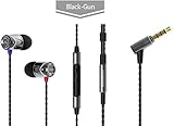 BONUS Pack! SoundMAGIC E10C GUNMETAL, Noise Isolating In-Ear Headphones with Microphone, Volume Control and Remote For All Smartphones (Apple, Android, Windows, Samsung, HTC, etc) + Extra eartips