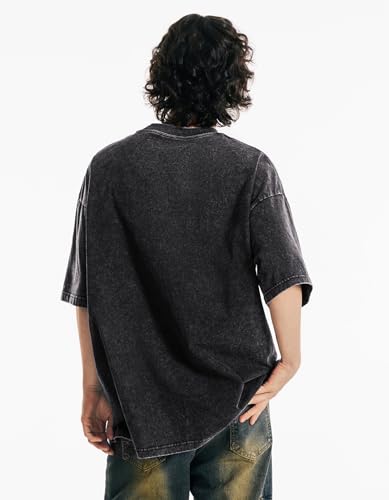 3PCS Vintage Heavyweight Cotton T Shirts for Men Oversized T Shirts for Women Unisex Acid Washed Tee3