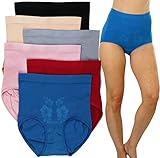 ToBeInStyle Women's Pack of 6 One Size High-Waisted Briefs in Multiple Styles