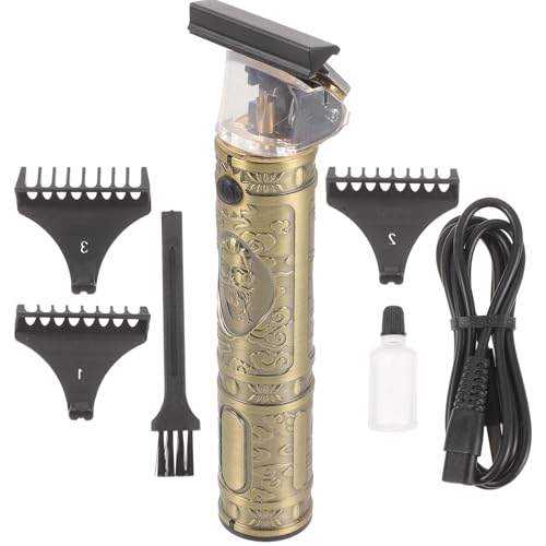 Artibetter Cortapelos Eléctrico Retro Carga USB y Cuatro Peines, Cortadora Profesional para Peluquería, Obsequio Día del Padre Adecuado Batería de 1200mah y Cuerpo Metálico