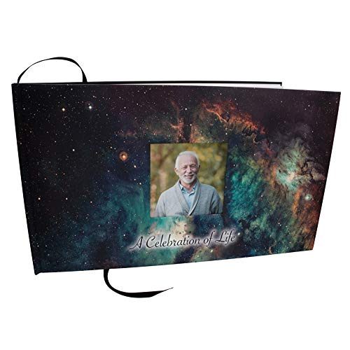 Image of Nebula Celebration of Life Funeral Guest Book for Memorial Service
