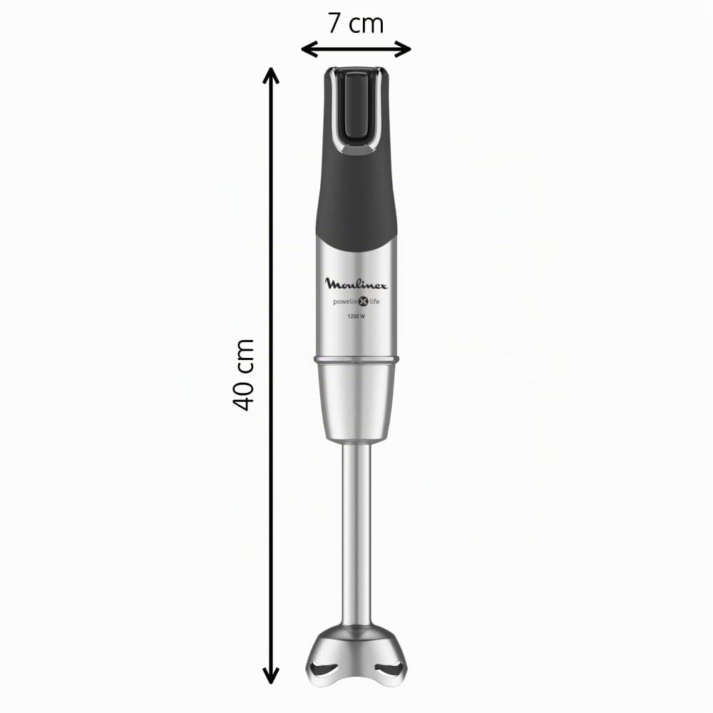 Moulinex DD95HD InfinyForce Pro Powelix Mixer a Immersione, 1200W, Mixer con Tecnologia Powelix, 4 Accessori, Bicchiere 800ml, Tritatutto 500 ml, Frusta e Schiacciapatate, Lame Rivestite in Titanio