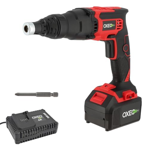 Visseuse plaque de plâtre sans fil 18V - Eclairage LED - Pose précise - Poignée antidérapante - Batterie 4Ah et chargeur 4A