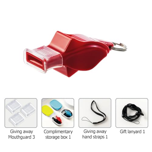Silbatos de plástico deportivos con cuerda, sonido nítido rojo miniatura 2