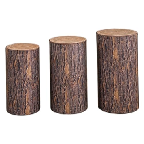 Couvertures de cylindre souche d'arbre déco extensible sans pli pour fête - 2