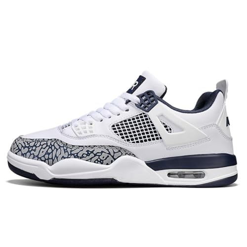 Zapatillas deportivas para hombre y mujer Air 4 retro clásico Zapatos de patinaje casuales ligeros antideslizantes para el trabajo, correr, caminar, 44 EU