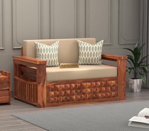 Image of Wooden Sofa Cum Bed (Ades Honey)