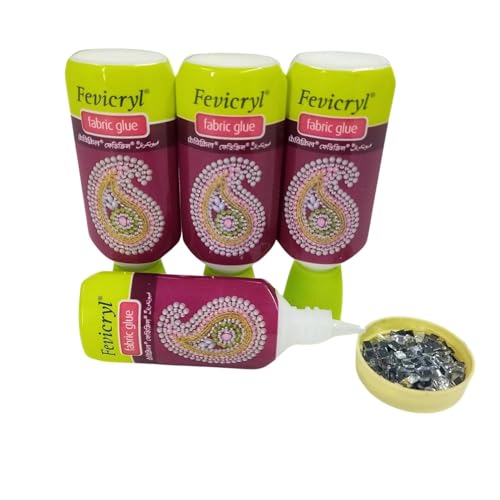 Image of Fevicryl No-Stitch Fabric Glue - 30g x 2 | Quick-Dry, Washable Fabric Adhesive for DIY, Crafts, Embellishments & Repairs