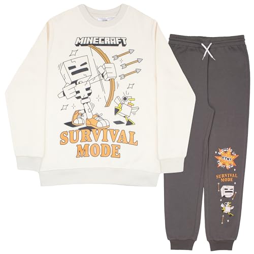 Idée cadeau Minecraft garçon : ensemble polaire sweat et pantalon