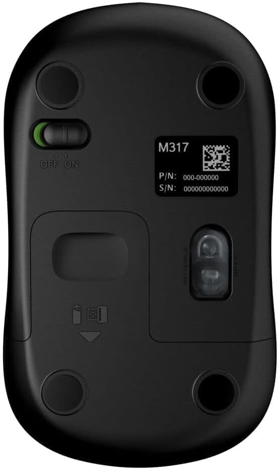 Miniatura 3 de Logitech Mouse inalámbrico M317, 2.4 GHz con receptor USB, seguimiento óptico de 1000 DPI, batería de 12 meses, compatible con PC, Mac, laptop,