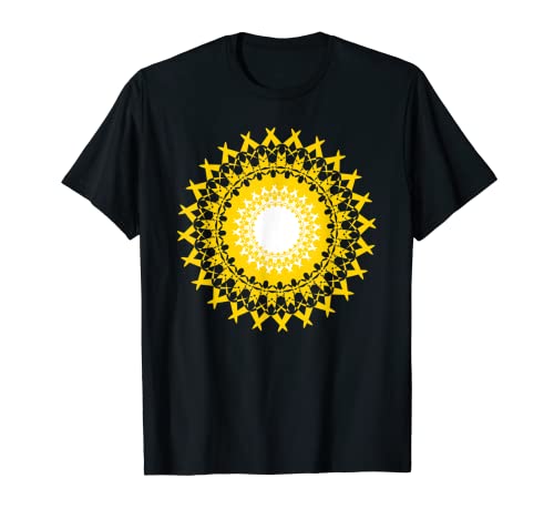 Camisa motivacional de meditación con mandala y yoga de oro Camiseta