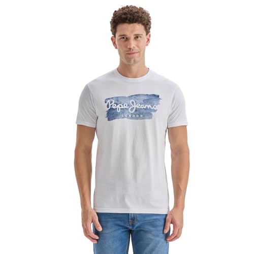 Image of Pepe Jeans Men T-Shirt|Cotton|Slim Fit