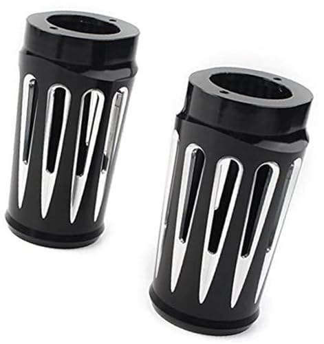 Xebrad Motorrad Gabelschutz Abdeckung Schwarz Chrom