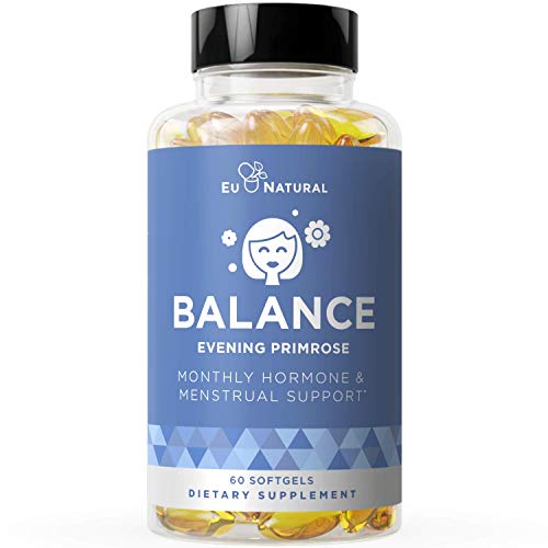 Balance PMS Vitamins for Women â€“ Hormone Balance for Women, Menstrual & PMS Relief â€“ Primrose Oil, Black Seed Oil, & DIM â€“ 60 Liquid Softgels
