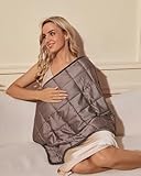 Small Weighted Blanket for Adults, 5lbs Weighted Lap Throw for Travel, Machine Washable, 24"x36", Grey