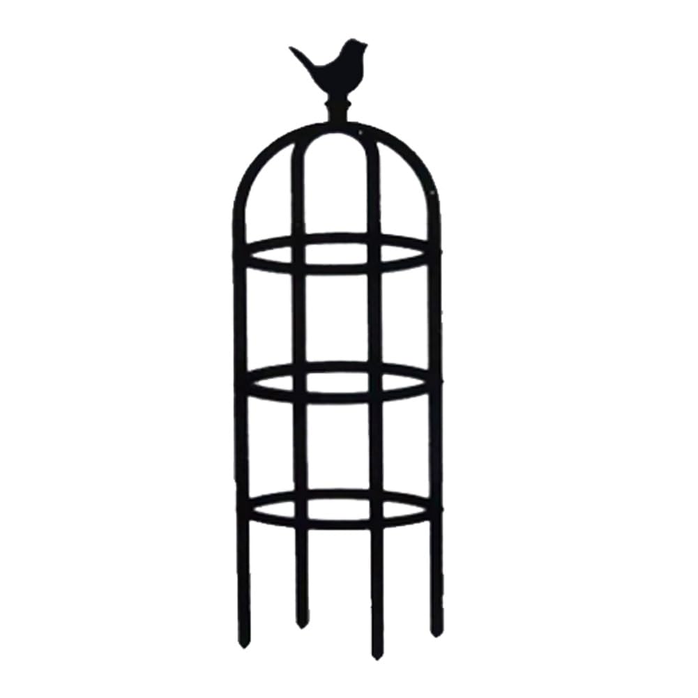 Garden Obelisk Trellis for Climbing Plants Outdoor, Trellis for Climbing Plants Indoor, Plant Support for Cucumber, Flower Trellises for Clematis Vine Jasmine Support(Black,D 25x H 115cm)